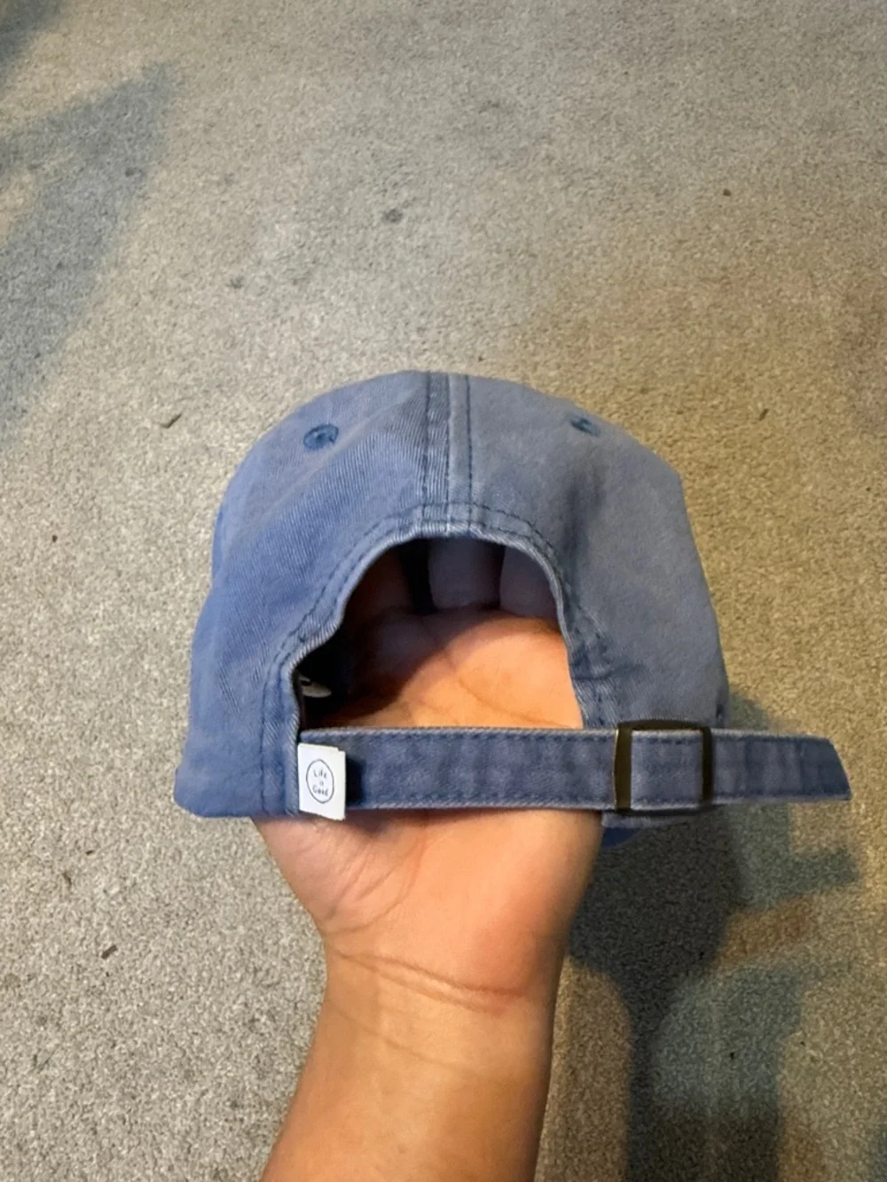 Life Is Good Blue Bleach‎ Washed Sun Embroidery Dad Cap